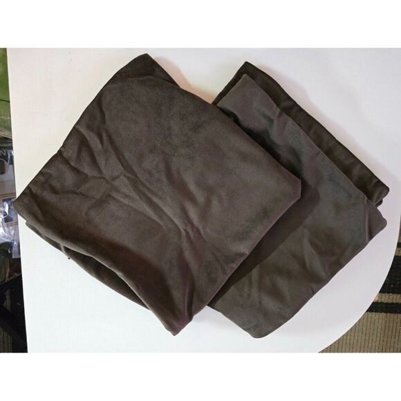 Dezene soft Brown Polyester micro suede Throw Pillow Covers 18x18 Inch Set Of 2 - Picture 1 of 4